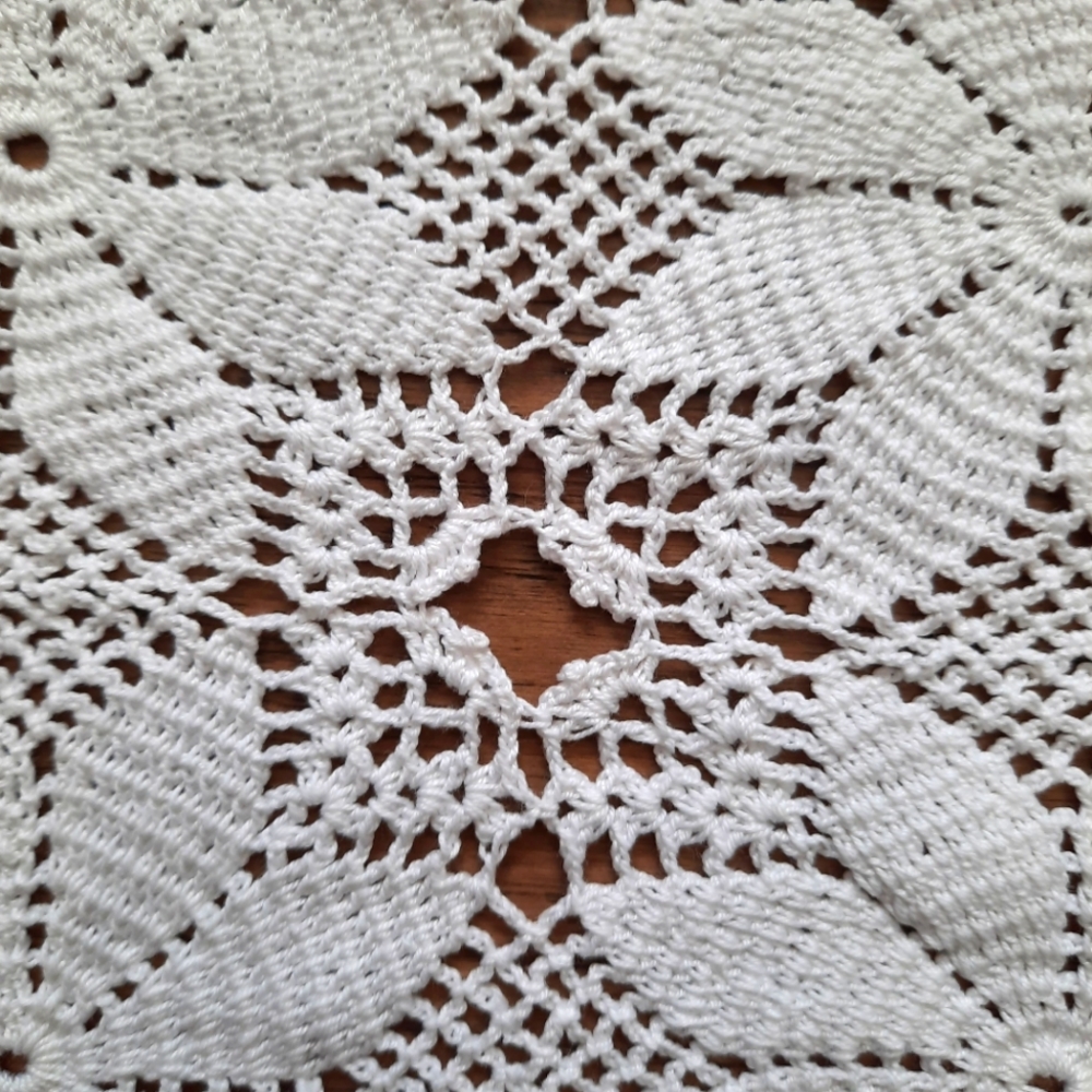 Vintage Hand Crochet Rectangular Table Doilie - Picture 3 of 7